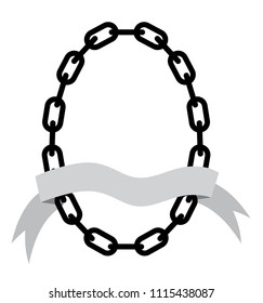 chain and ribbon illustration