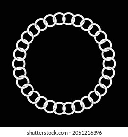 Chain round frame. Creative design.