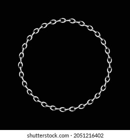 Chain round frame. Creative design.