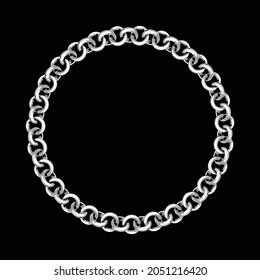 Chain round frame. Creative design.