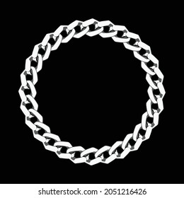 Chain Round Frame. Creative Design.