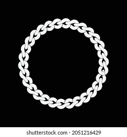 Chain round frame. Creative design.