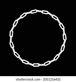 Chain round frame. Creative design.