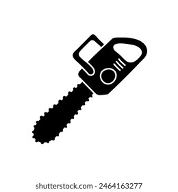 Chain saw black hand drawn icon