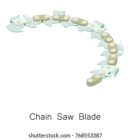 Chain saw blade icon. Isometric illustration of chain saw blade vector icon for web
