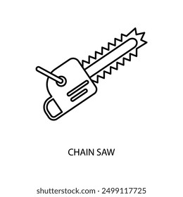 chain saw concept line icon. Simple element illustration. chain saw concept outline symbol design.