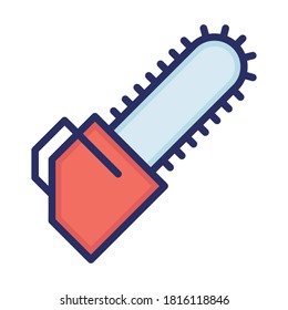 
Chain saw, construction, saw, tool fully editable vector icon
