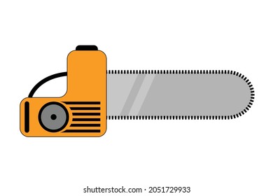 Chain saw - Flat design