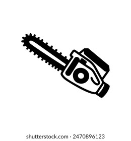 Chain Saw Glyph Icon, Vector illustration