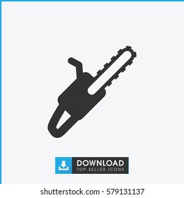 Chain Saw Icon Illustration Isolated Vector Sign Symbol