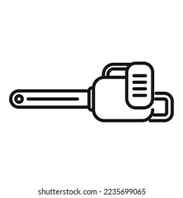 Chain saw icon outline vector. Power tool. Wood drill