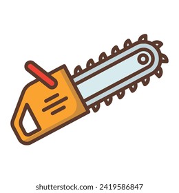 Chain saw icon vector illustration on trendy design