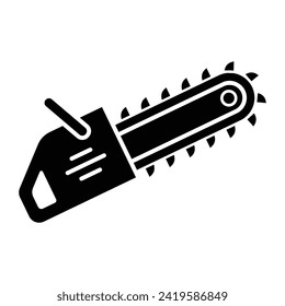 Chain saw icon vector illustration on trendy design