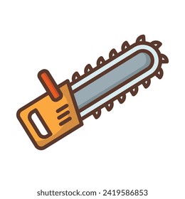 Chain saw icon vector illustration on trendy design