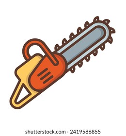 Chain saw icon vector illustration on trendy design