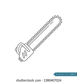 Chain Saw Icon Vector Template Illustration Design