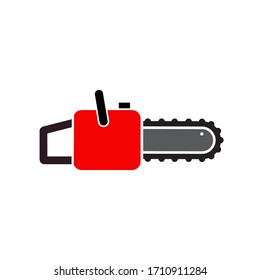 Chain saw icon,vector illustration. Flat design style. vector chain saw icon illustration isolated on White background, chain saw icon Eps10. chain saw icons graphic design vector symbols.