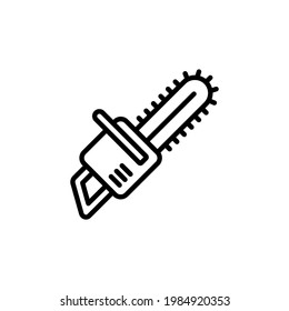 Chain saw icon,vector illustration. Flat design style. vector chain saw icon illustration isolated on White background. chain saw icons graphic design vector symbols. Gasoline chain saw icon.