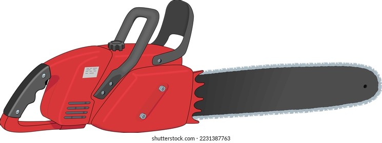 Chain Saw Tool Vector Illustration