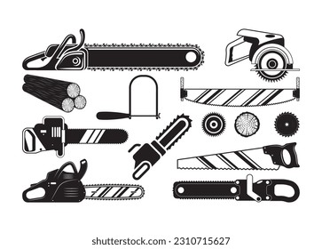 Chain Saw vector For Print, Chain Saw Clipart, Chain Saw vector Illustration