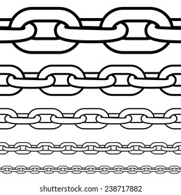 CHAIN SEAMLESS PATTERN in five different size illustration vector