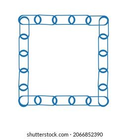 Chain or shackle frame or minimalist image or illustration