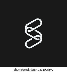 Chain Shape Letter S Initial Logo.