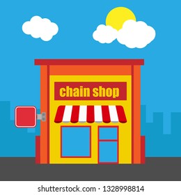 chain shop building.chain shop icon