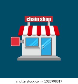 chain shop building.chain shop icon