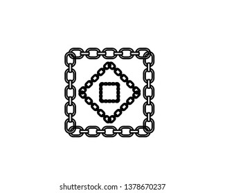 chain sign communication web icon. vector design - Vector
