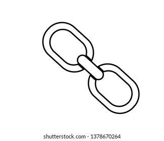 chain sign communication web icon. vector design - Vector

