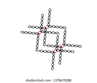 chain sign communication web icon. vector design - Vector
