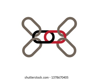 chain sign communication web icon. vector design - Vector
