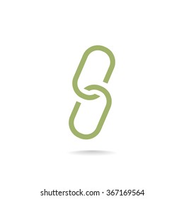 chain sign communication web icon. vector design