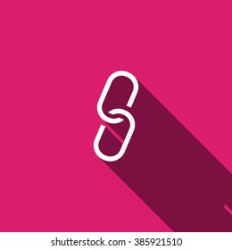 chain sign communication web icon. vector design