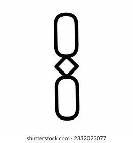 Chain sign icon in data style. Link vector illustration on white isolated background.Suitable for business hyperlink concept.