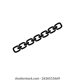 Chain silhouette icon vector flat design.