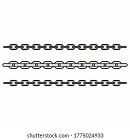 chain simple design illustration with black color compilation