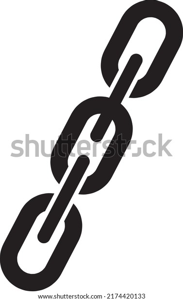 Chain Simple Icon Monochrome Illustration On Stock Vector (Royalty Free ...
