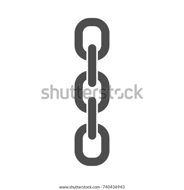 Chain simple icon.\
Monochrome illustration.