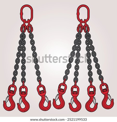 Chain sling 1 leg 2 leg 3 leg and 4 leg with Swivel Hook