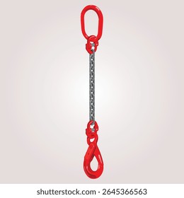 Chain sling 1 leg with Eye Self Locking Hook for Lifting Heavy Duty.