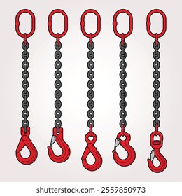 Chain Sling 1 Leg with hook Grade80 for lifting Heavy Duty.