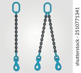 Chain Slings 1 leg 2 legs 3 legs and 4 legs with Swivel Self Locking Hook Grade 100