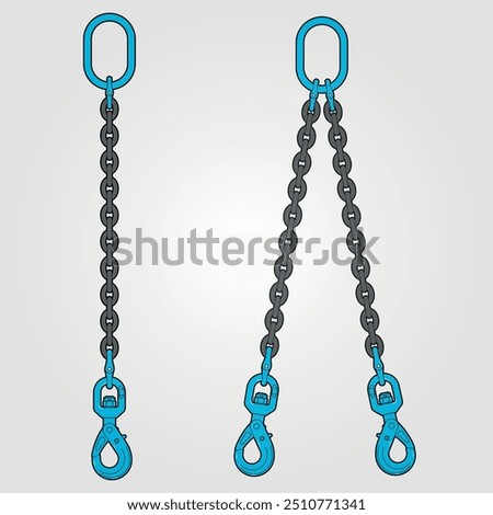 Chain Slings 1 leg 2 legs 3 legs and 4 legs with Swivel Self Locking Hook Grade 100