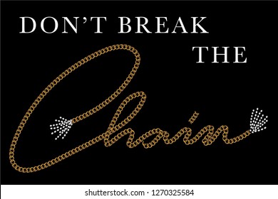 Chain With Slogan, Vector Slogan Graphic