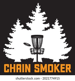 Chain smoker t-shirt design, vector file.