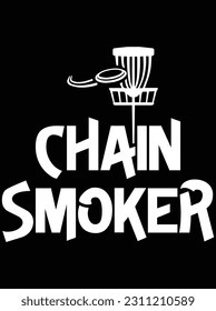 Chain smoker vector art design, eps file. design file for t-shirt. svg, eps cuttable design file