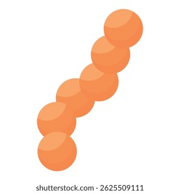 Kette von kugelförmigen Streptococcus pneumoniae-Bakterien, die Pneumokokken-Erkrankungen verursachen