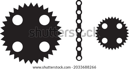 chain and sprocket of motor cycle vector illustration